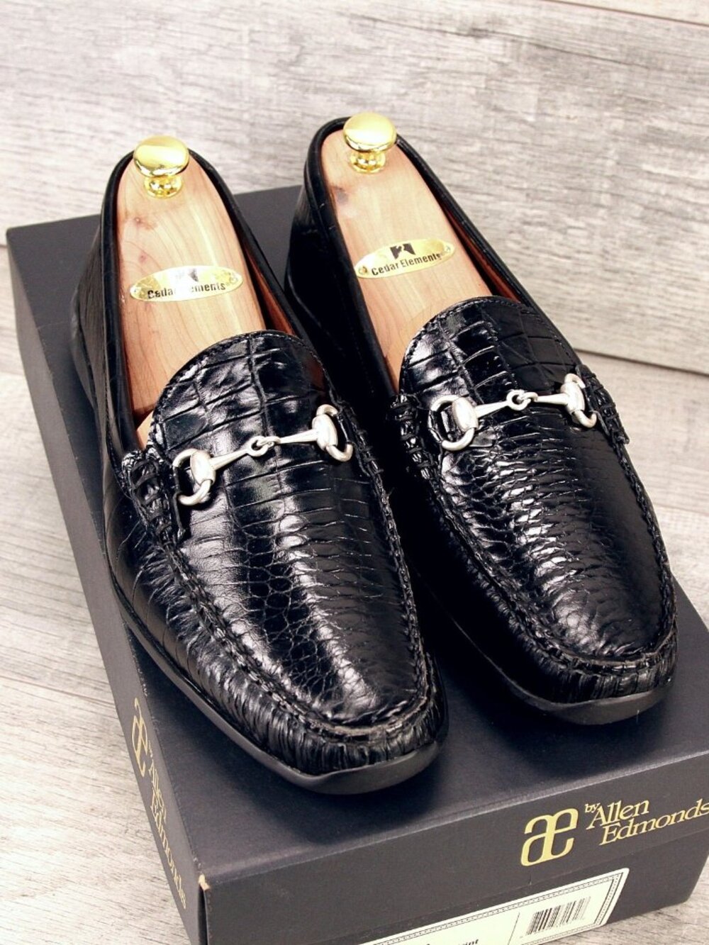 * NIB * $295 Allen Edmonds GRAND CAYMAN Loafer 10.5 E Black * add $15 new Trees